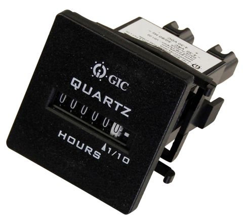 Hour Run Meter Square Face 4-36VAC/DC