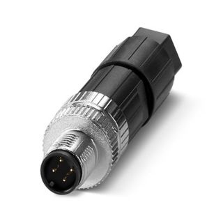 4Pos - M12  Straight Connector Plug