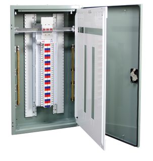Distribution Board Grey 60 Pole 250A Main Switch