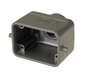 Housing 6P Alum Horizontal Hood with 2 Pins