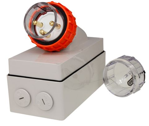 Appliance Inlet 3 Round Pins 32A 250V IP66