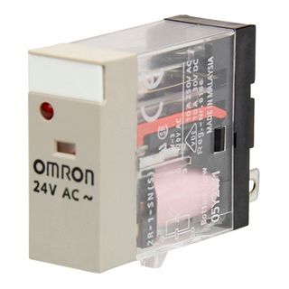 Relay Slim 240VAC 2 Pole DPDT 5A - test button-LED