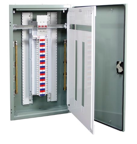 Distribution Board Grey 72 Pole 250A Main Switch