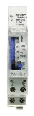 Time Clock Analogue 1 Channel 18mm 24Hr Battery