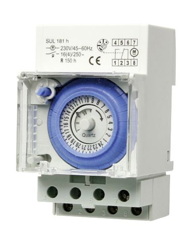 Time Clock Analogue 1 Channel 54mm 24Hr Battery