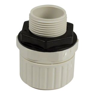 Conduit Fitting PVC 20mm Push Lock with L/Nut