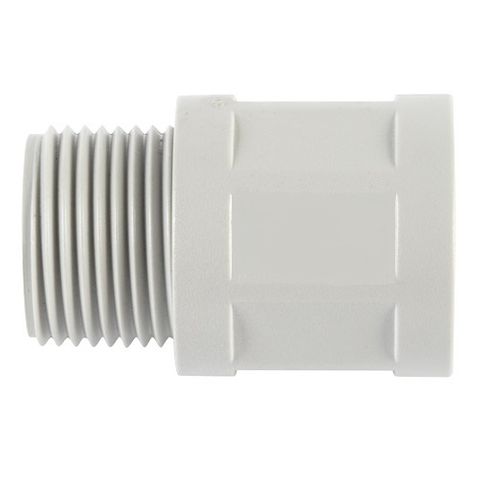 Adapter-Plain to Screwed-Lock Ring-25mm-Grey