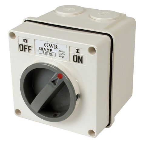 Switch 2 Pole 20A IP66