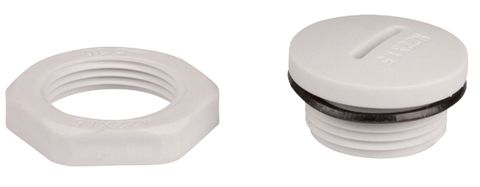 Enclosure Accessory Blanking Plug - lock nut 22mm