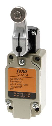 Limit Switch 10A 1P65 Non Adjustable Roller Lever