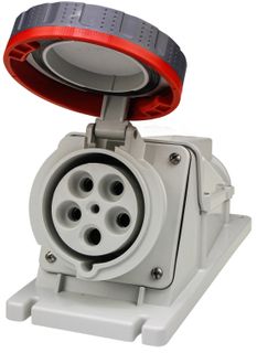 90Deg Surface Socket IP67 32A 415V 3P+E