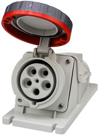 90Deg Surface Socket IP67 32A 415V 3P+E