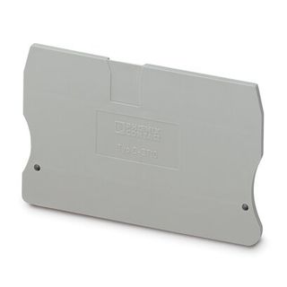End Cover-D-ST 10 -71.5mmL-2.2mmW-49.9mmH- Grey