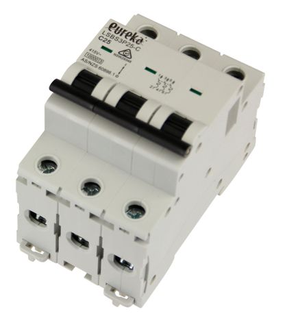 MCB EUREKA 3 Pole 4A D Curve 10kA