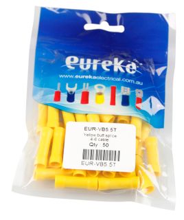 Butt Splice Yellow 2.5-6.0mm  48A 50 PKT