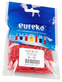 Butt Splice Red 0.5-1.5mm  19A 100 PKT