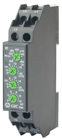 Voltage Monitor 208-480VAC UV/OV Phase Loss/Seq