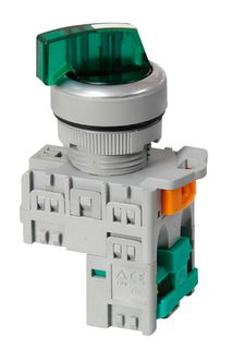 Selector Sw 3 position Ill 24V Sht Green 1 N/O 1 N