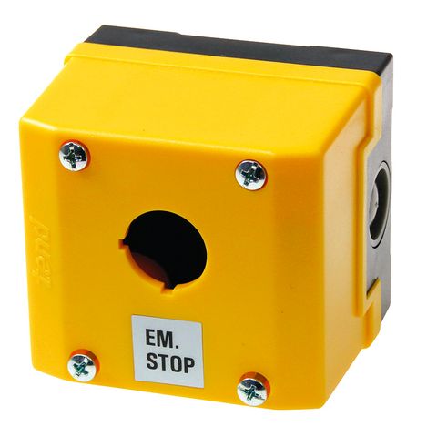 Pushbutton Enclosure  Plastic 1 Hole Yellow