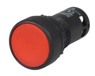 Pushbutton Monobloc Flush Red 1 N/O 1 N/C