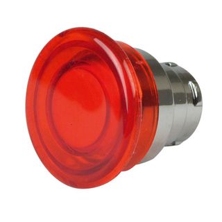 Pushbutton Illuminated Mushroom Head Red