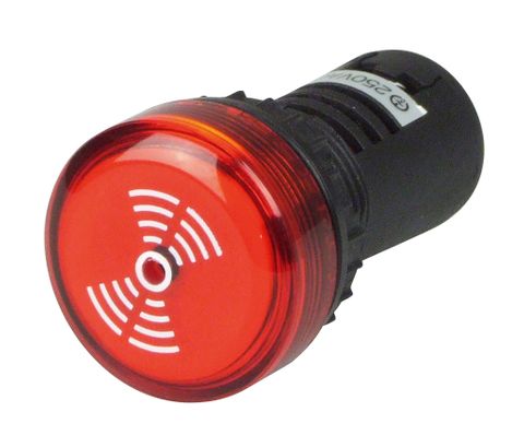 Buzzer Continuous with Light 12VAC/DC