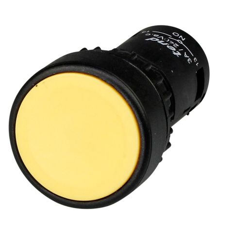 Pushbutton Monobloc Flush Yellow 1 N/O 1 N/C