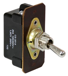 Toggle Switch 20A DPST Heavy Duty with Lock Ring