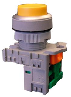 Pushbutton Ill Raised 240VAC LED Orange 1 N/O