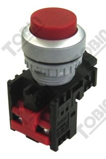 Pushbutton Raised Latching Red 1N/C Contact
