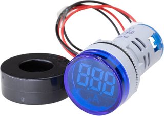 Ammeter 22mm 0-100A CT Operated Blue