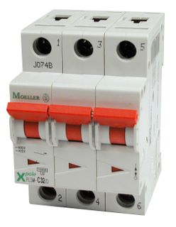 MCB Eaton D Curve 3 Pole 10kA 25A