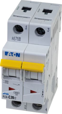 MCB Eaton C Curve 2 Pole 10kA 6A