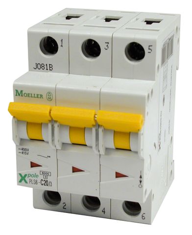 MCB Eaton C Curve 3 Pole 6kA 6A