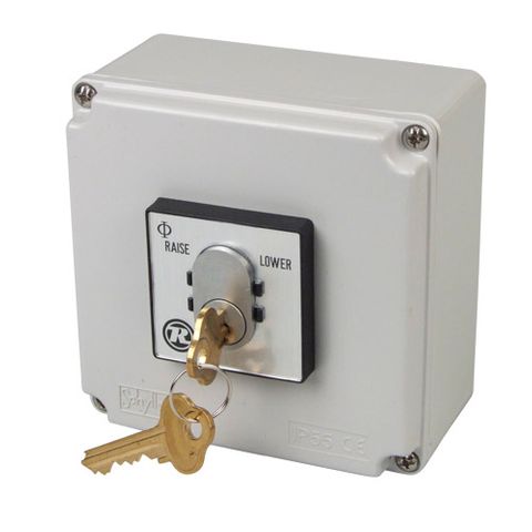 Key Switch Raise / Off / Lower In Aluminium Encl