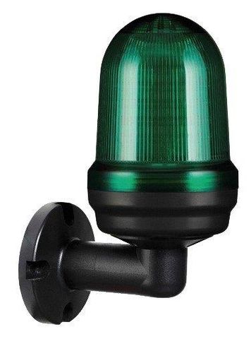 Warning Light IP65 W/Mnt 125mm Green 80dB 12-24VDC