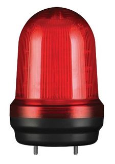 Warning Light IP65 100mm Red LED 80dB 12-24VDC