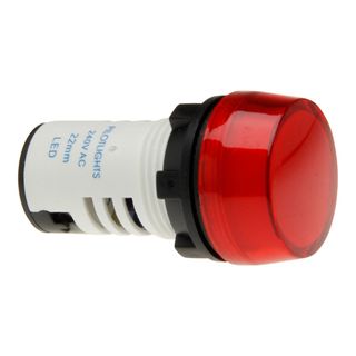 Pilot Light 22mm LED 24VAC/DC Red