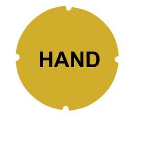 Hoist Button Label Cap 22mm Hand