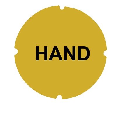 Hoist Button Label Cap 22mm Hand