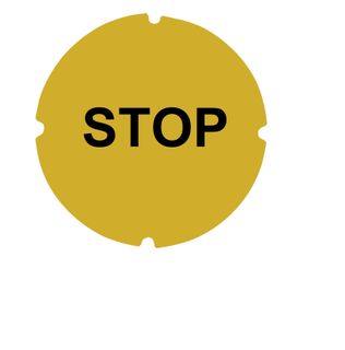 Hoist Button Label Cap 22mm Stop
