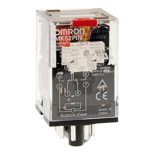 MKS Omron 3 pole Round pin relays with test button