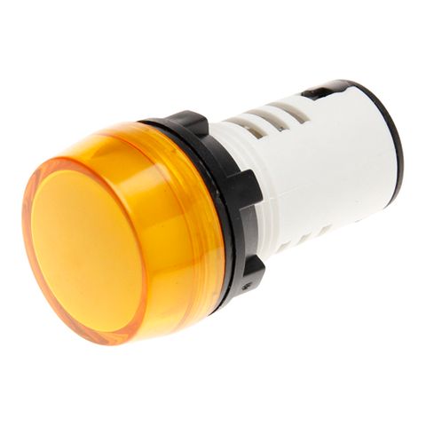 Pilot Light 22mm LED 12VAC/DC Amber