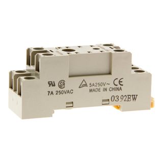 Socket base-8Flat Pins-Din Rail Mount suit MY2N