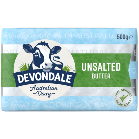 500gm DEVONDALE UNSALTED BUTTER