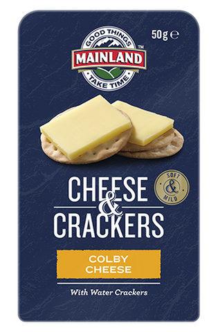 7x50gm MAINLAND COLBY CHEESE/CRACKERS