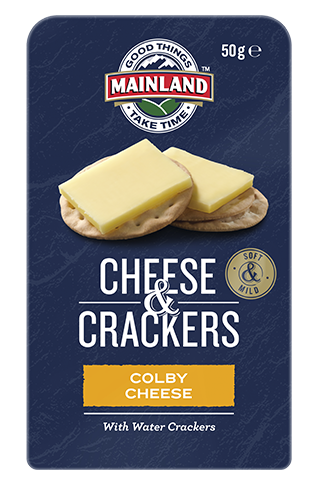 7x50gm MAINLAND COLBY CHEESE/CRACKERS