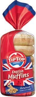 6x400gm TIP TOP ENGLISH MUFFINS(6)