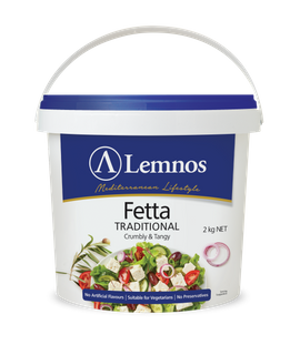 2kg LEMNOS FULL CREAM FETTA CHEESE