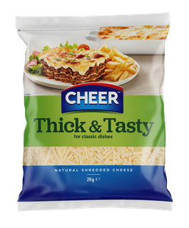 2kg CHEER SHREDDED THICK/TASTY CHEESE